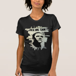 T-shirt Barack Obama. Concreto do fundo do estêncil