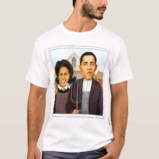 T-shirt Barack Obama e Michelle Obama em gótico americano