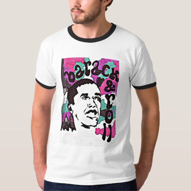 T-shirt Barack & Roll (masculino) (Frente)