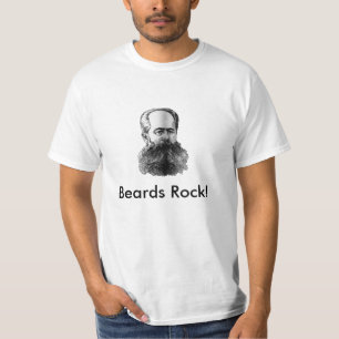 T-shirt Barba espessa do vintage, rocha das barbas!