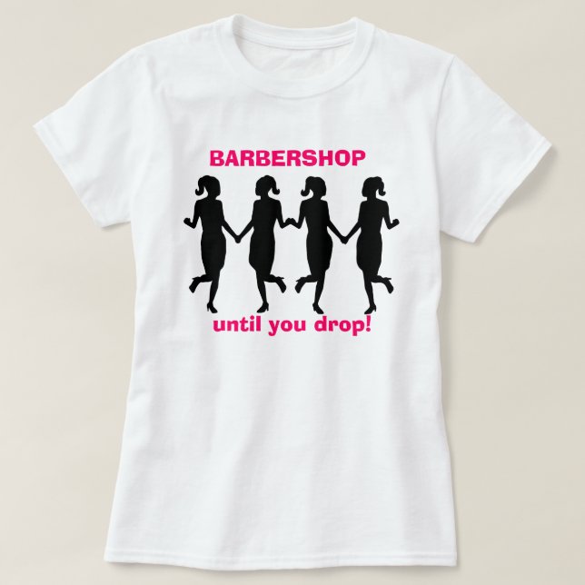 T-shirt Barbeiro até que você deixar cair (Frente do Design)
