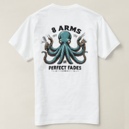 T-Shirt Barber Octopus - 8 Braços para Fades Perfe