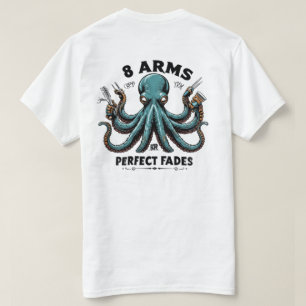 T-Shirt Barber Octopus - 8 Braços para Fades Perfe
