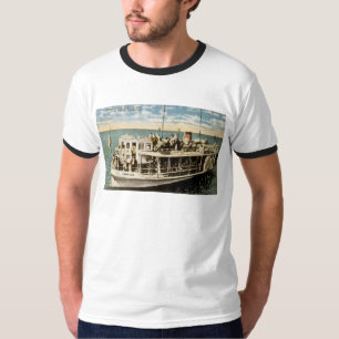 T-shirt Barco de parte inferior de vidro, Avalon, ilha de