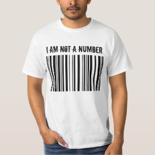 T-SHIRT BARCODE, NÃO SOU NÚMERO