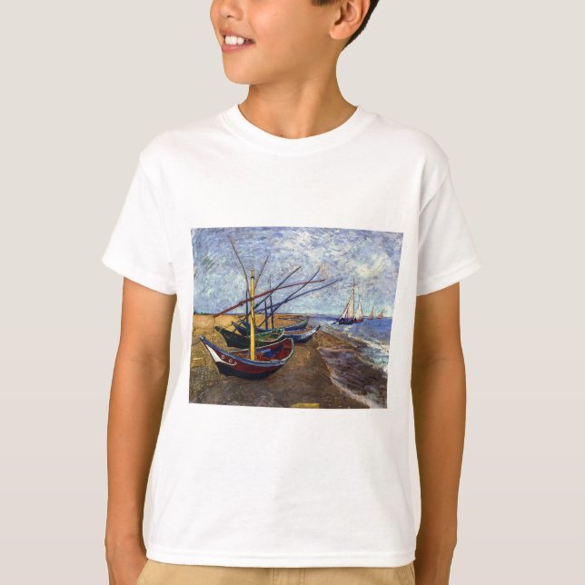 T-shirt Barcos de Pesca em Praia (Frente)