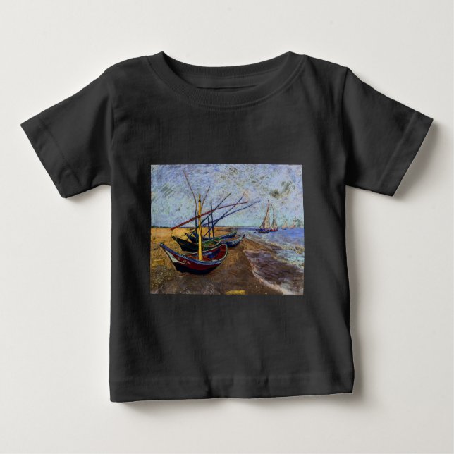 T-shirt Barcos de Pesca na Praia (Frente)