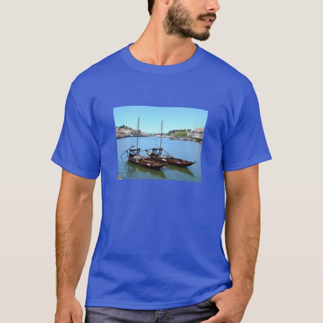 T-shirt Barcos fluviais no Porto (Frente)