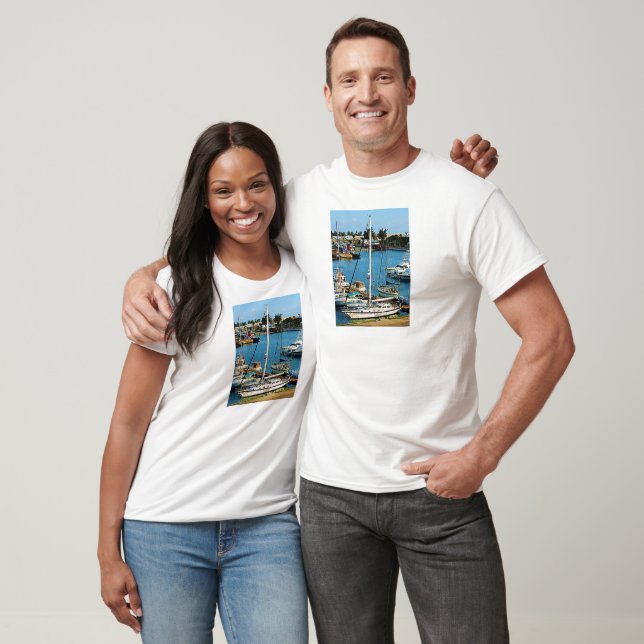 T-shirt Barcos no King's Wharf, Bermudas (Unissex)