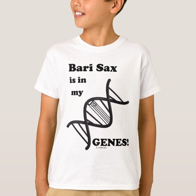 T-shirt Bari Sax Está Em Meus Genes (Frente)