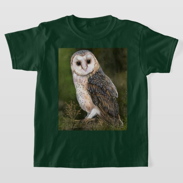 T-Shirt Barn Owl Ocidental (Postura )