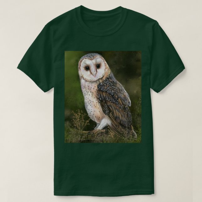 T-Shirt Barn Owl Ocidental (Frente do Design)