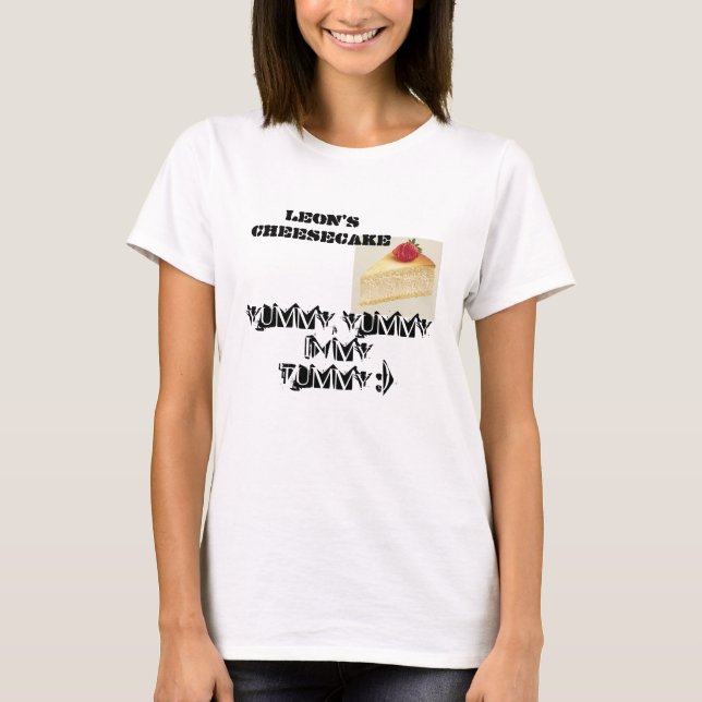 T-shirt Barriga do bolo de queijo de Leon (Frente)