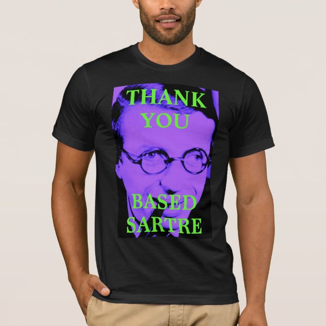 T-shirt baseado de Sartre (Frente)
