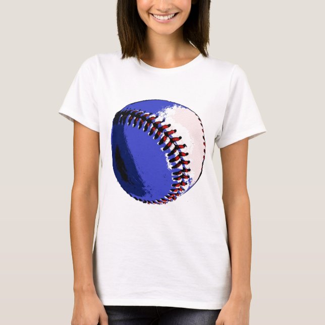 T-shirt Baseball de pop Art (Frente)