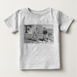 T-shirt Baseball F Esportes Iniciais Significam Foul Vinta