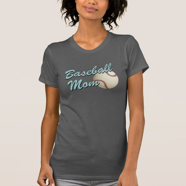 T-shirt Baseball Mãe Retro (Frente)