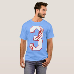 T-shirt Baseball - Três para cima três para baixo - 3 pa