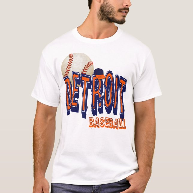 T-SHIRT BASEBOL DE DETROIT (Frente)
