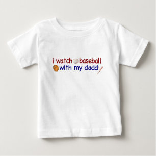 T-shirt Basebol do relógio com pai