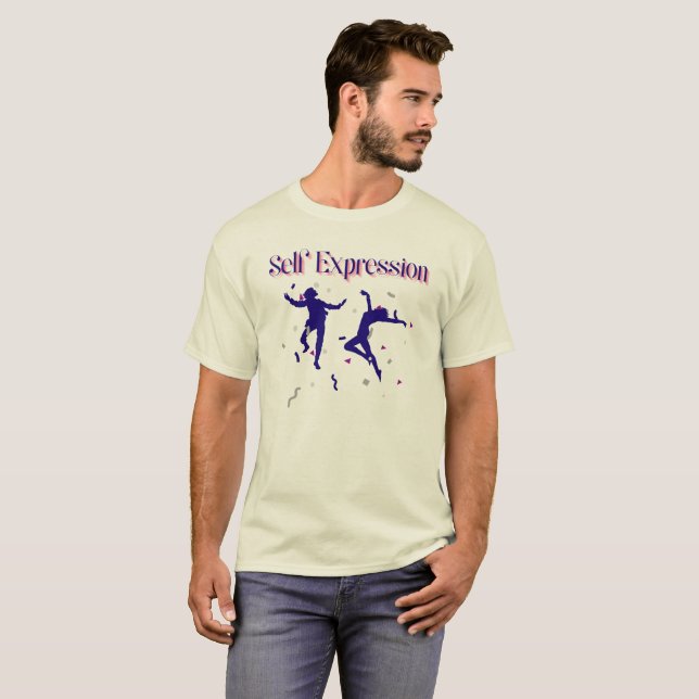 T-shirt básica de autoexpressão (Frente Completa)