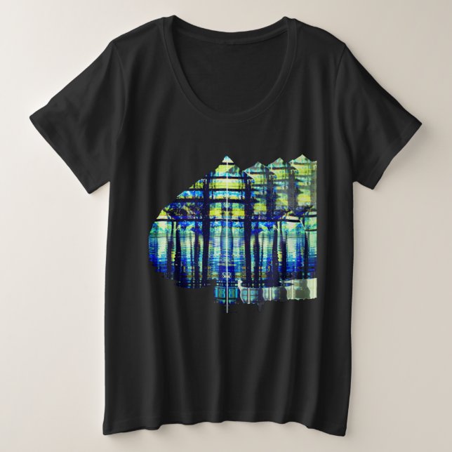 T-shirt básica do Spade em queda (Frente do Design)