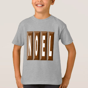 T-shirt básico aço para crianças NATAL CHOCOLATE