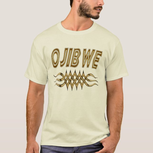 T-shirt básico adulto de Ojibwe (Frente)