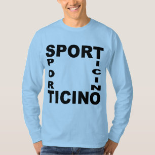 T-shirt básico azul céu DESPORTO TICINO SUÍÇA