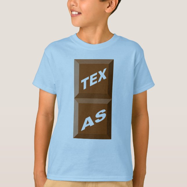 T-SHIRT BÁSICO AZUL CÉU TEXAS    CHOCOLATE (Frente)
