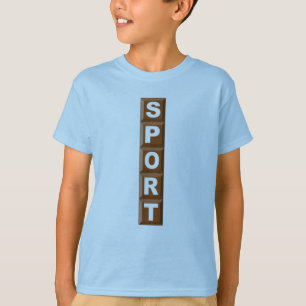 T-SHIRT BÁSICO AZUL CHOCOLATE DESPORTO