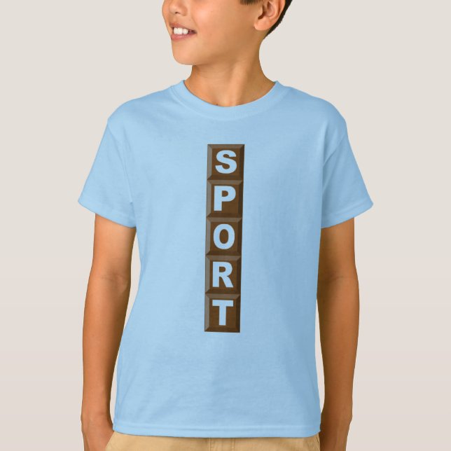 T-SHIRT BÁSICO AZUL CHOCOLATE DESPORTO (Frente)