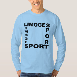T-shirt básico azul claramente homens LIMOGES