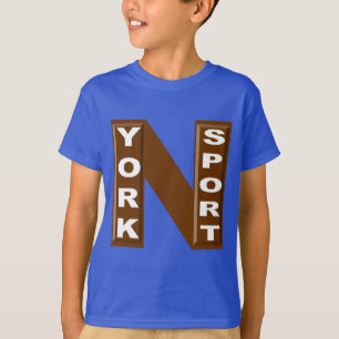 T-shirt básico azul real NOVA IORQUE CHOCOLATE