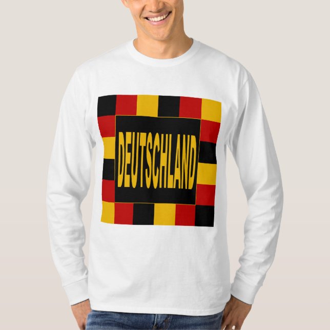 T-shirt básico branco DEUTSCHLAND (Frente)