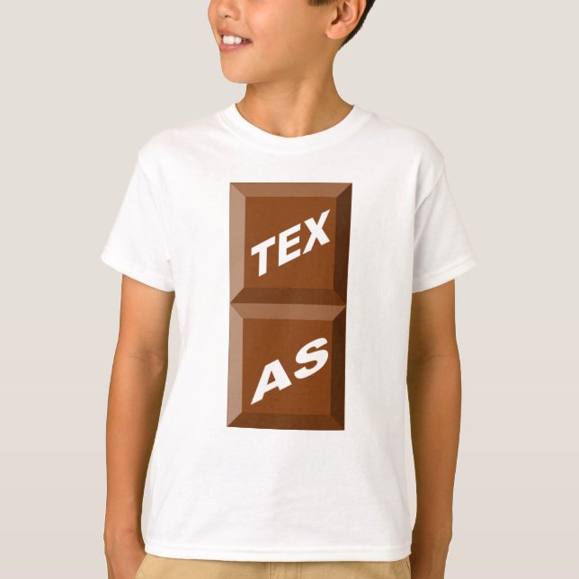 T-SHIRT BÁSICO   BRANCO O TEXAS CHOCOLATE (Frente)