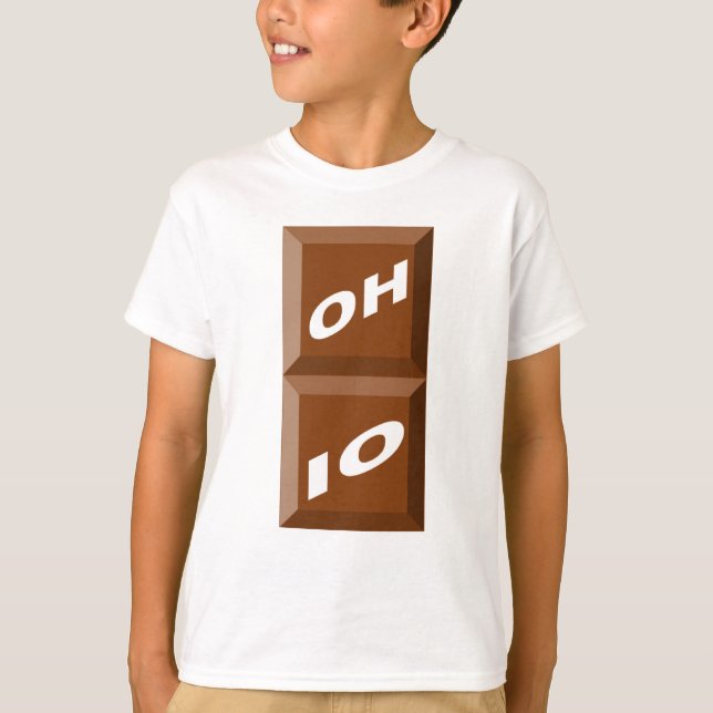 T-SHIRT BÁSICO   BRANCO OHIO CHOCOLATE (Frente)