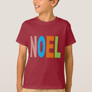 T-shirt básico castanho Desenho NATAL
