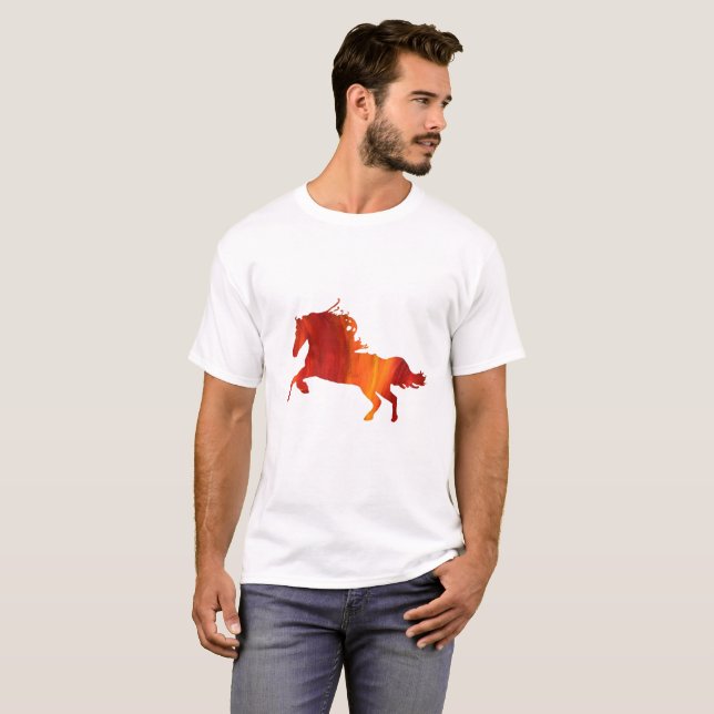 T-Shirt Básico Cavalo de Fogo (Frente Completa)