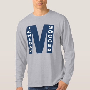 T-shirt básico cinzento DESENHO MICHIGAN SOCCER