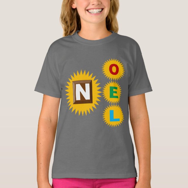 T-shirt básico cinzento fumado NATAL SOL CHOCOLATE (Frente)