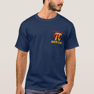 T-shirt básico da equipe da matemática (parte