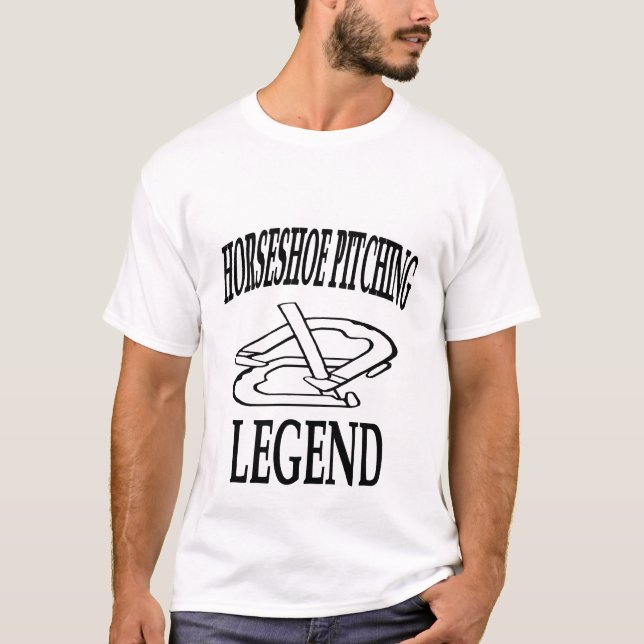 T-shirt básico da legenda das ferraduras (Frente)