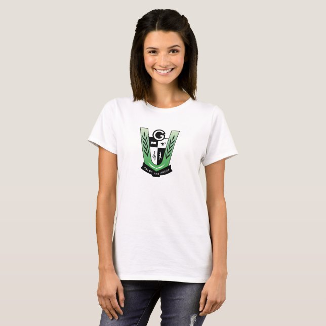 T-shirt básico das senhoras de GGMSS (Frente Completa)