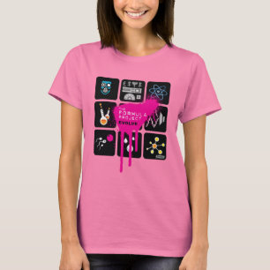 T-shirt básico das senhoras do projeto da fórmul