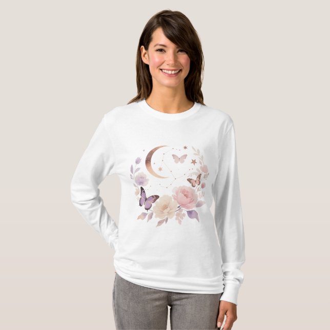 T-Shirt Básico de Capa Longa (Frente Completa)