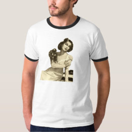 T-Shirt Básico de Ringer Masculina VINTAGED