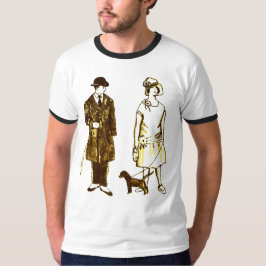 T-Shirt Básico de Ringer Masculina VINTAGED