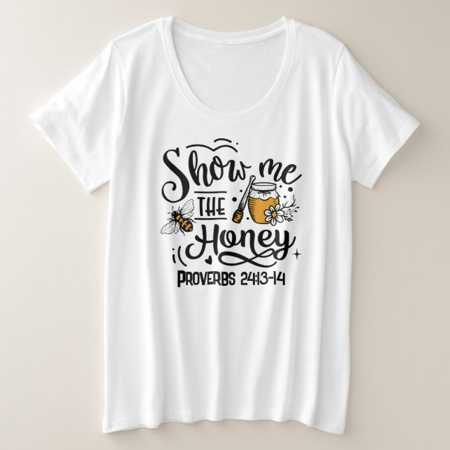 T-Shirt Básico de Tamanho Mais (Frente do Design)