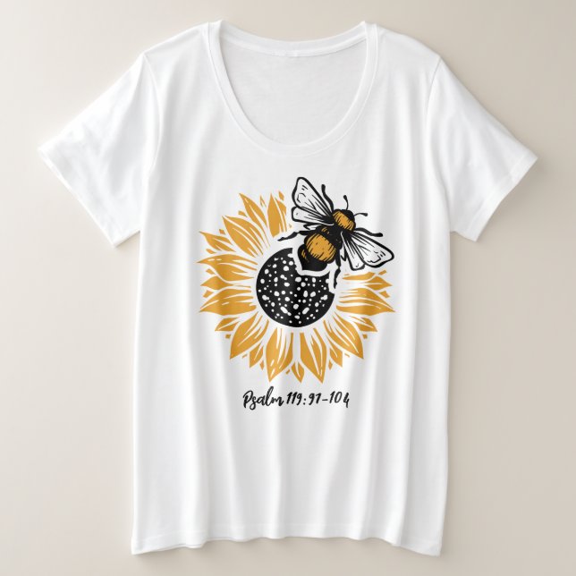 T-Shirt Básico de Tamanho Mais (Frente do Design)